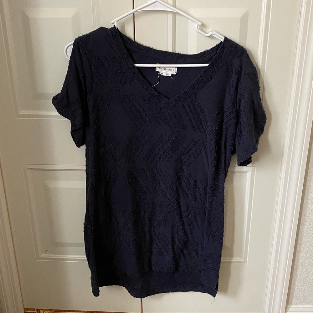 Peace and Pearls cold shoulder top